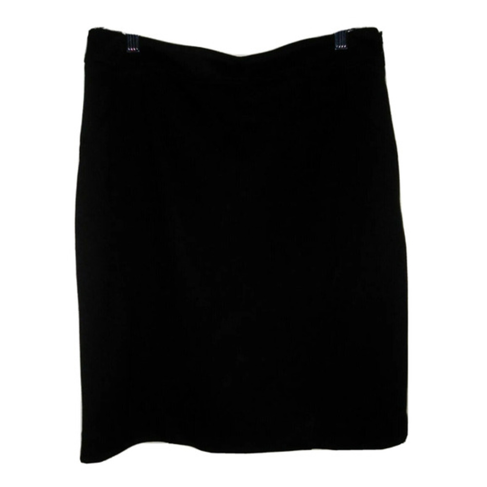 AMBER‎ SUN Women's Size 8 Black Viscose Blend Zip Kick-pleat Lined Pencil Skirt